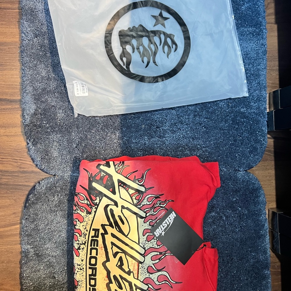 Heathen Records Red Graphic Shirt Jacket